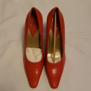 Charles Jourdan Orange Pumps